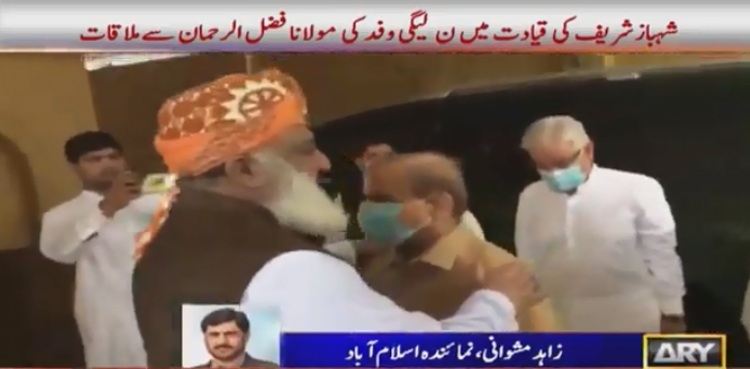 شہباز شریف کی مولانا فضل الرحمان سے ملاقات