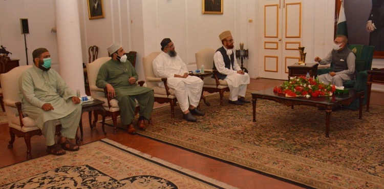 صدر مملکت ڈاکٹر عارف علوی سے علماء کے وفد کی ملاقات