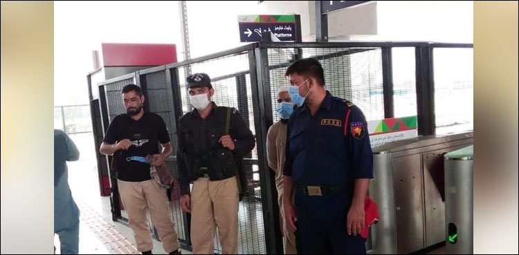 بی آر ٹی پر پولیس تعینات کرنے کا فیصلہ
