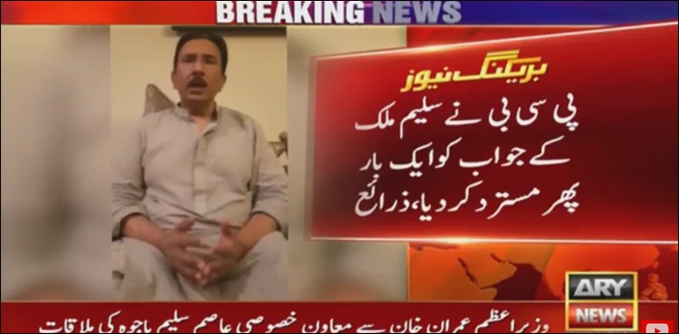 پی سی بی نے سلیم ملک کا جواب ایک بار پھر مسترد کر دیا