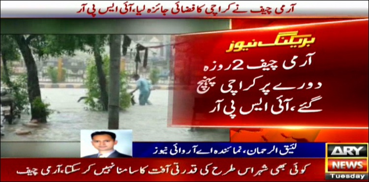 قدرتی آفت نے موقع دیا ہم میگا سٹی کو درست کریں، آرمی چیف