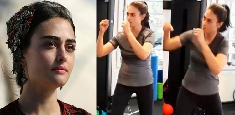 ترک اداکارہ اسرا بیلگیچ کی باکسنگ سیکھنے کی ویڈیو وائرل