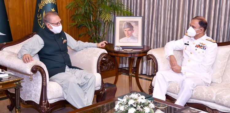 صدر عارف علوی کی نئے نیول چیف کوعہدہ سنبھالنے پر مبارکباد، نیک خواہشات کا اظہار