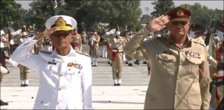 آرمی چیف جنرل قمر جاوید باجوہ سے پاک بحریہ کے نئے سربراہ کی ملاقات