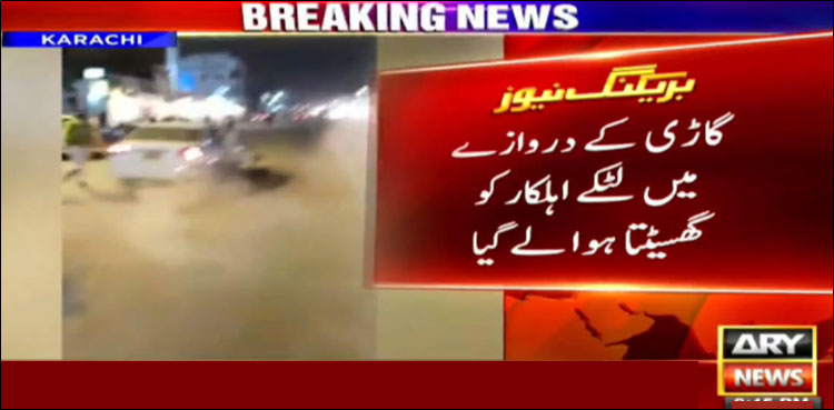 شہری کو ٹریفک اہلکار کو کار سے ٹکر مارنے کی کوشش گلے پڑگئی
