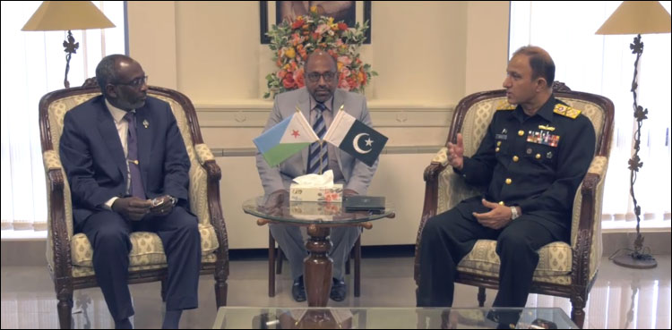 جبوتی نیشنل پارلیمنٹ کے صدر کی نیول چیف ایڈمرل محمد امجد خان نیازی سے ملاقات