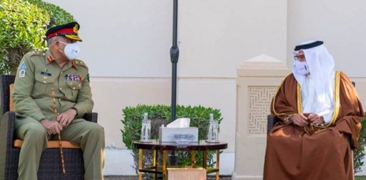 آرمی  چیف کی ڈپٹی سپریم کمانڈر شہزادہ سلمان بن حماد بن عیسیٰ الخلیفہ سے ملاقات