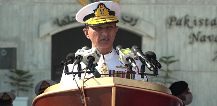 پاکستان دشمن کوجارحیت پردندان شکن جواب دینےکی صلاحیت رکھتا ہے، نیول چیف