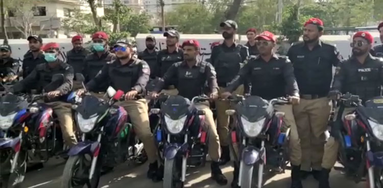 کراچی میں اسٹریٹ کرائم پر قابو پانے کے لیے نئی موٹرسائیکل فورس تیار