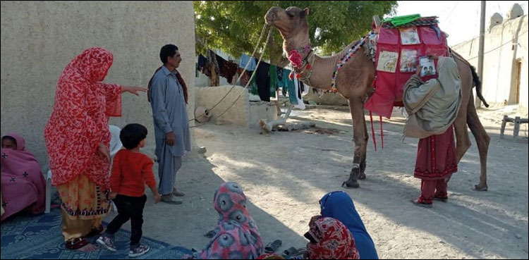 اونٹ جو بلوچستان کے دیہات میں علم کی روشنی پھیلا رہا ہے