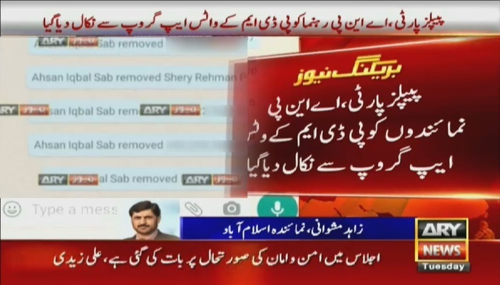 پیپلزپارٹی ، اے این پی نمائندوں کو پی ڈی ایم کے واٹس ایپ گروپ سےنکال دیا گیا