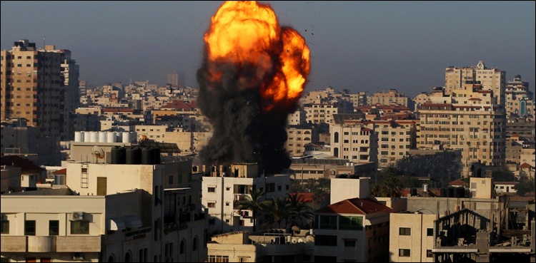 اسرائیل کی فلسطین پر پانچویں روز بھی وحشیانہ بمباری، خواتین اور بچوں سمیت 10 فلسطینی شہید