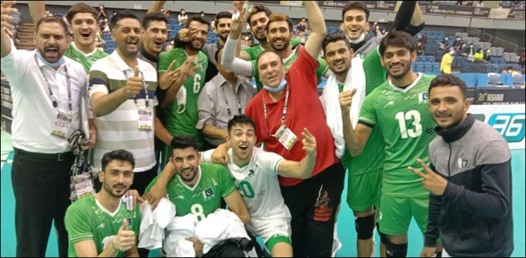 والی بال چیمپئن شپ میں پاکستان کا فاتحانہ آغاز