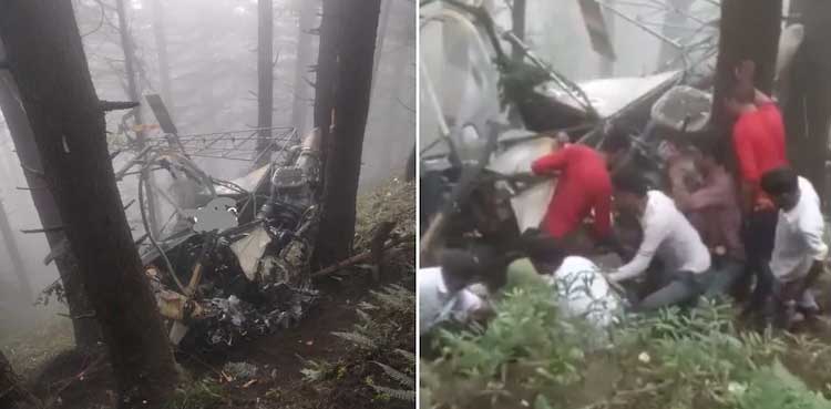 مقبوضہ کشمیر میں بھارتی فوج کا ایک اور ہیلی کاپٹر گر کر تباہ