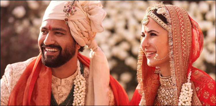 کترینہ اور وکی کوشل کے عروسی لباس کی حیران کن تفصیلات