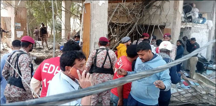 کراچی: شیر شاہ میں دھماکا، 15 افراد جاں بحق