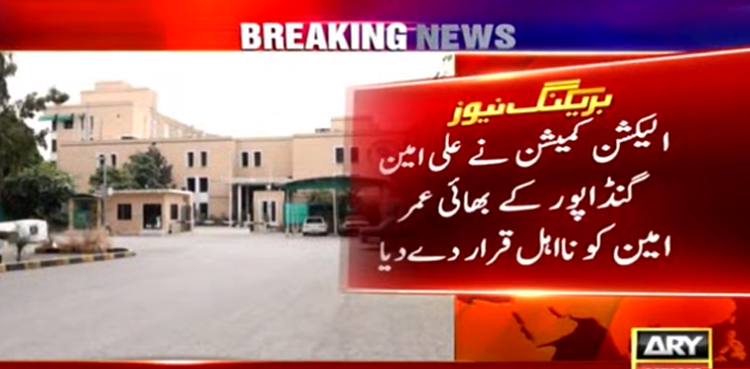 علی امین گنڈاپور کے بھائی نااہل قرار ، وفاقی وزیر پر عوامی اجتماعات سے خطاب پر پابندی عائد