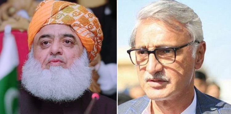 مولانا فضل الرحمان کی جہانگیرترین سے خفیہ ملاقات، تحریک عدم اعتماد میں ساتھ دینے کی دعوت