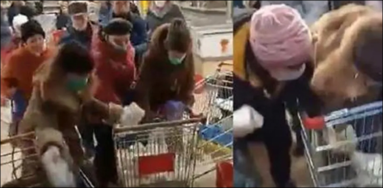 روسی چینی کے حصول کے لیے لڑ پڑے، سپر مارکیٹ کی ویڈیو وائرل