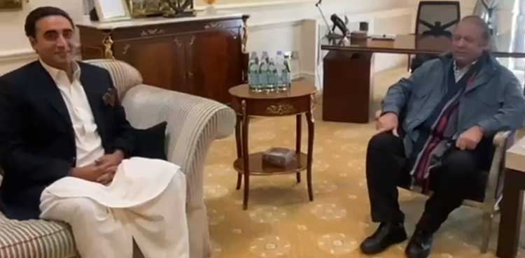 بلاول بھٹو اور نواز شریف کی ملاقات میں سیاسی معاملات طے ، اعلامیہ جاری