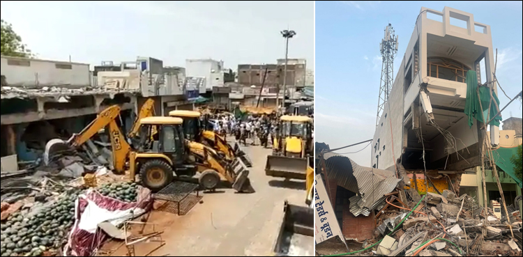 بھارت: وزیر اعلیٰ نے مسلمانوں کے گھروں اور دکانوں پر بلڈوزر چلوا دیا