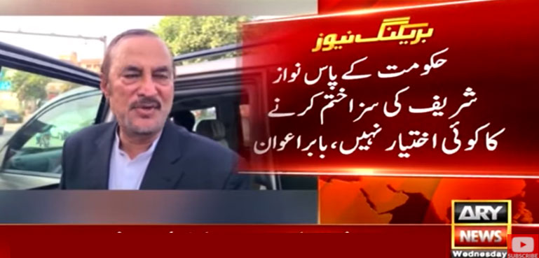 ‘حکومت کے پاس نواز شریف کی سزا ختم کرنے کا اختیار نہیں’