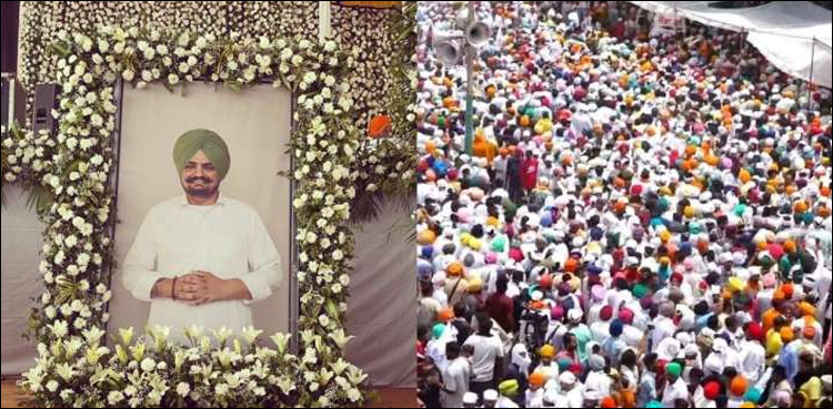 ’تباہ ہو گیا ہوں‘ سدھو موسے والا کی آخری رسومات پر دکھی باپ رو پڑے