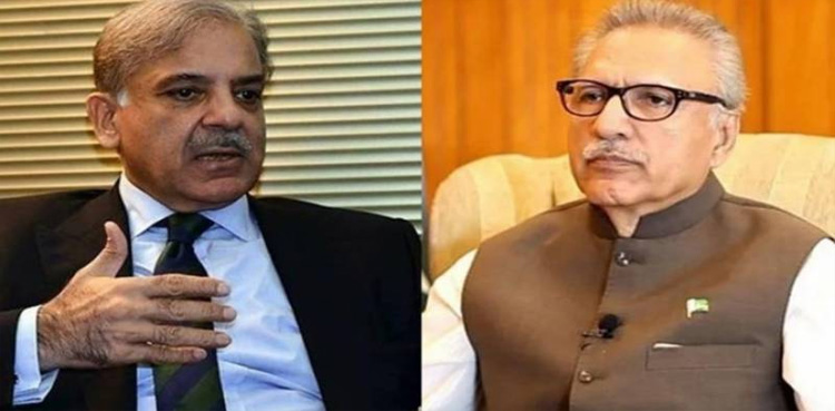 وزیراعظم شہباز شریف کا صدرعارف علوی کو ٹیلیفون