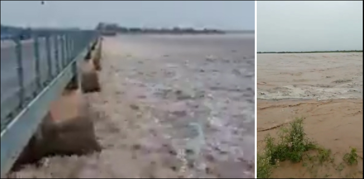 دریائے چناب میں سیلابی ریلا، دیہاتوں کا شہروں سے رابطہ منقطع