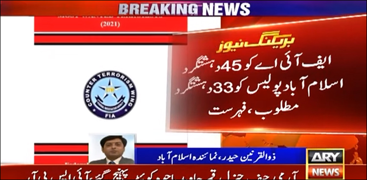 سنگین مقدمات مطلوب دہشت گردوں کی ریڈ بک تیار