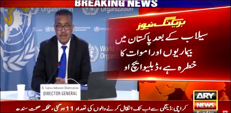 پاکستان میں بیماریوں اور اموات کا خطرہ ہے، ڈبلیو ایچ او نے خبردار کر دیا