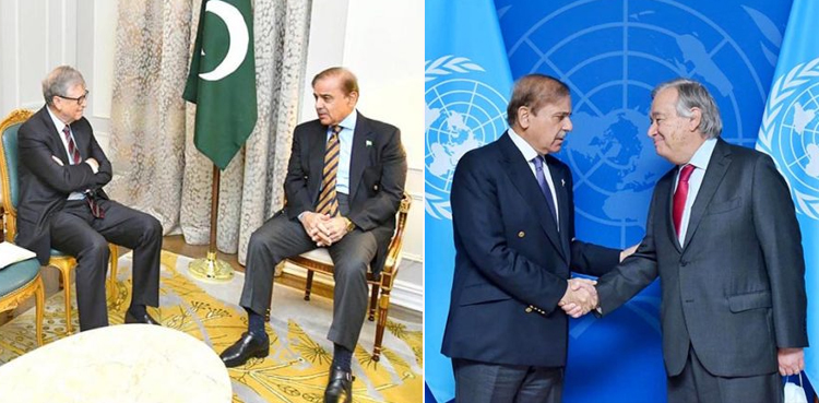 وزیراعظم شہباز شریف  کی سیکریٹری جنرل اقوام متحدہ اور  بل گیٹس سے ملاقات