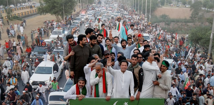 لانگ مارچ:  عمران خان کی خصوصی سیکیورٹی کا پلان تیار