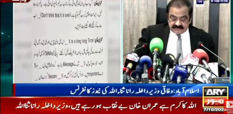 اگر پی ٹی آئی  اسلام آباد پر چڑھائی کرنے کے لیے آنا چاہتی ہیں تو ہر قیمت پرروکیں گے، رانا ثنااللہ