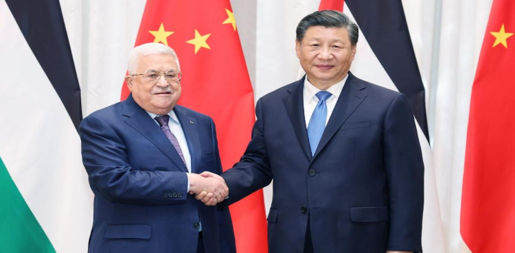 چین کے صدر شی جن پنگ کی فلسطینی صدر محمود عباس سے ملاقات