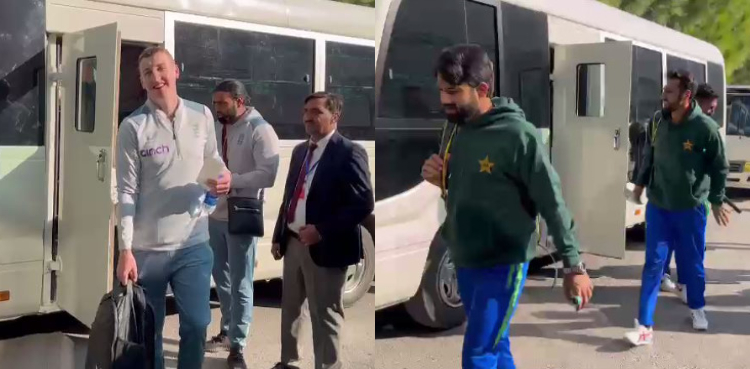 پاکستان اور انگلینڈ کی ٹیمیں چارٹر طیارے سے ملتان پہنچ گئیں