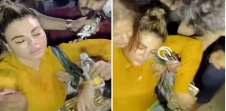 راکھی ساونت پولیس اسٹیشن کے باہر بے ہوش ہو کر گر پڑی