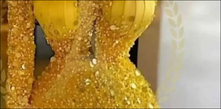 مصر میں سونے کا عروسی لباس تیار، لوگوں میں غم و غصہ