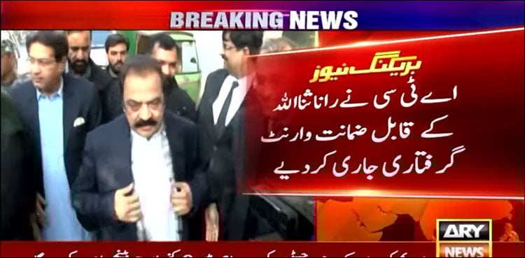عدالت نے رانا ثنا اللہ کو گرفتار کر کے پیش کرنا کا حکم دے دیا