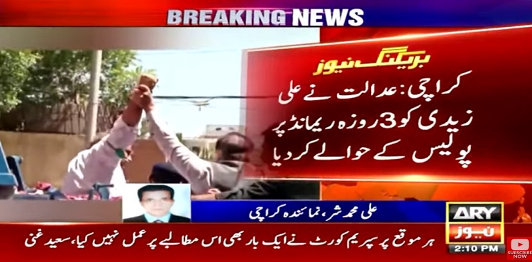 پی ٹی آئی رہنما علی زیدی 3روزہ ریمانڈ پر پولیس کے حوالے