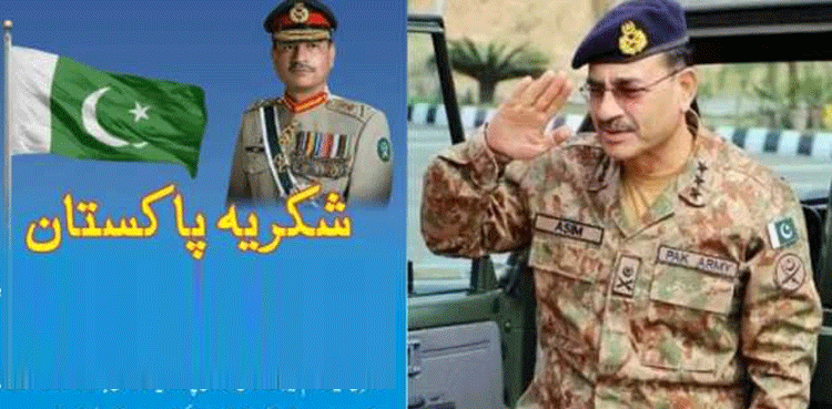 مقبوضہ کشمیر میں آرمی چیف جنرل سید عاصم منیر کی تصاویر والے پوسٹرز چسپاں