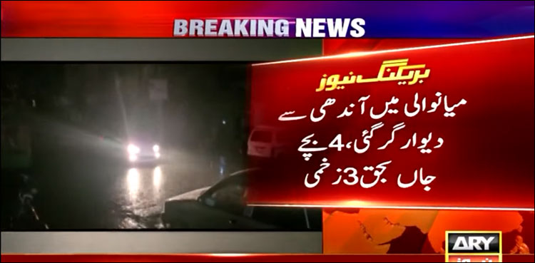 پنجاب میں طوفانی بارش اور آندھی نے تباہی مچا دی، 5 بچے ایک خاتون جاں بحق