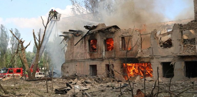 کیف: روسی میزائل حملے سے طبی کلینک تباہ، 2 افراد ہلاک