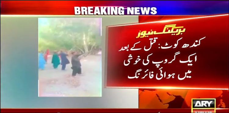 قتل کے بعد قاتل خوشی میں ہوائی فائرنگ کرنے لگے
