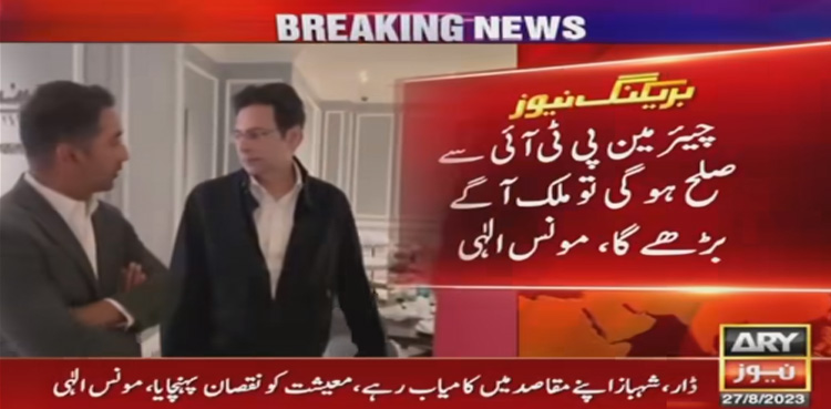 چیئرمین پی ٹی آئی سے صلح ہوگی تو ملک آگے بڑھے گا، مونس الٰہی