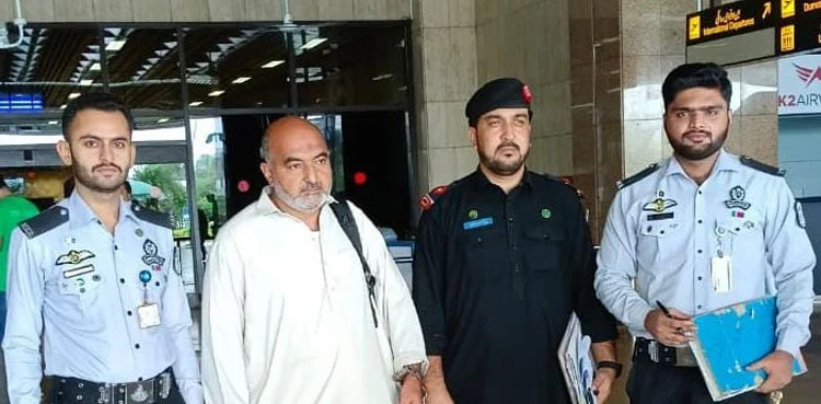 بیرون ملک سے آنیوالا ملزم ایئرپورٹ پہنچتے ہی گرفتار