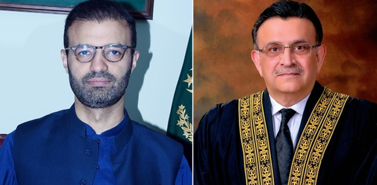 نگران وزیر قانون احمد عرفان اسلم  کی چیف جسٹس پاکستان سے ملاقات