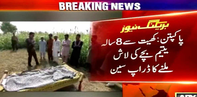 8 سالہ  بچے کے قتل  کا  ڈراپ سین ، تایا زاد بہن ملوث نکلی