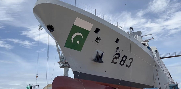 پاکستان میں تیار دوسرا ملجم کلاس کورویٹ ‘پی این ایس طارق’  کل لانچ کیا جائے گا