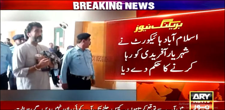 شہریار آفریدی اور شاندانہ گلزار کی ایم پی او کے تحت گرفتاری کا آرڈر معطل، رہائی کا حکم